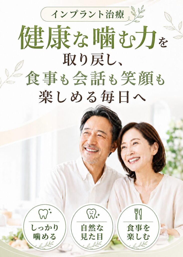 健康な噛む力を手に入れるインプラント治療｜佐賀市の歯医者・歯科なら緒方歯科クリニック佐賀