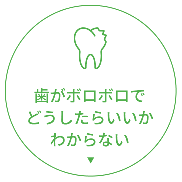 歯がボロボロでどうしたらいいかわからない